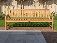 Bergamo Teak-Gartenbank 215 cm mit Rückenlehne