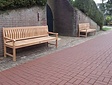 Bergamo Teak-Gartenbank 215 cm mit Rückenlehne