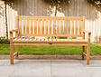 Teak-Gartenbank Bergamo 150 cm mit Rückenlehne