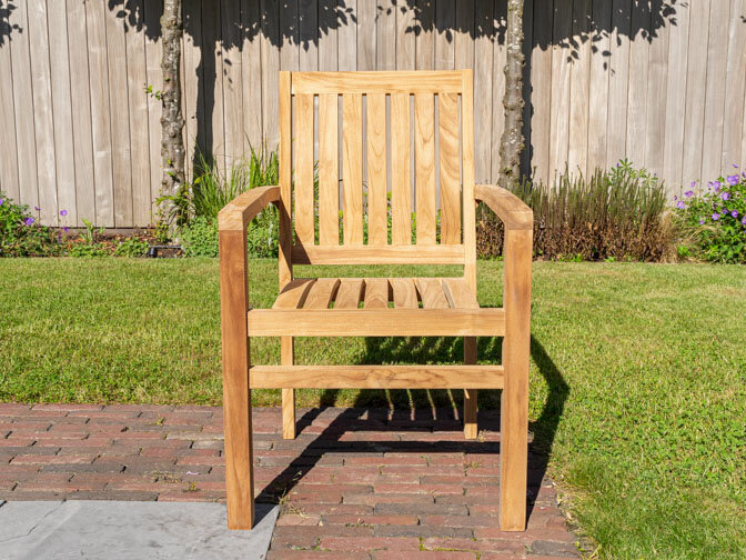 Teak Gartensessel Torino Vertikal - stapelbar