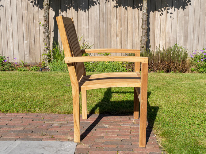 Teak Gartensessel Torino Vertikal - stapelbar