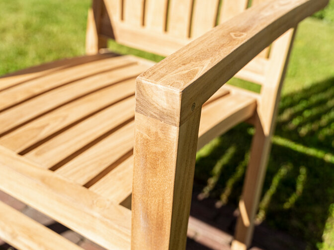 Teak Gartensessel Torino Vertikal - stapelbar