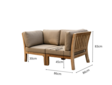 2 Personen Loungesofa New Ibiza mit Polstern