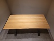 Tischplatte aus Teak-Baumstamm 80x160cm für den Innenbereich