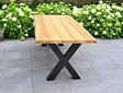 Teak-Baumstamm-Tischplatte für Outdoor  100x280x6cm