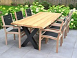 Teak-Baumstamm-Tischplatte für Outdoor  100x280x6cm