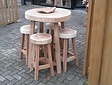 Stehtisch Baumstamm rund - 4 Beine
