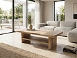 Couchtisch aus Suar-Baumstamm 60x150x50 cm – mit unterer Ablage