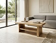 Couchtisch aus Suar-Baumstamm 60x120x50 cm – mit unterer Ablage