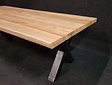 Teak-Baumstamm-Tischplatte 100x280 cm Outdoor