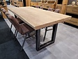 Tischplatte aus Teak-Baumstamm für den Innenbereich 90x200cm