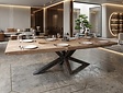 Teak-Baumstamm-Tisch für den Innenbereich 95x240cm