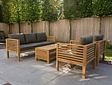 5 Personen Teak Loungeset Palermo mit Polstern