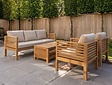 5 Personen Teak Loungeset Palermo mit Polstern