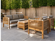 5 Personen Teak Loungeset Palermo mit Polstern
