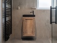 Waschbecken und Unterschrank – Teakholz White Wash