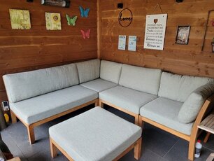 New Ibiza Eckpolster 86 x 86 cm – Grau meliert 163