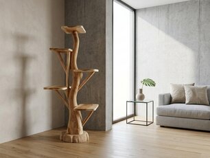 Kratzbaum oder Etagere aus Suarholz 150 cm
