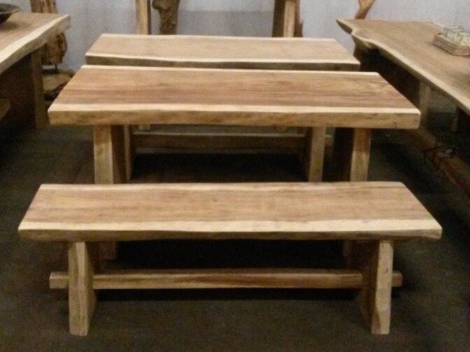 Suar-Baumstamm-Tisch 150 cm