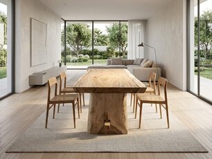 Baumstamm-Tisch aus Suar-Holz 180 cm