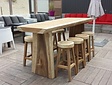 Bartisch aus Baumstamm 80x240cm