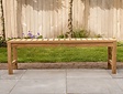 Bergamo 150 cm Teak Gartenbank ohne Rückenlehne