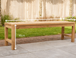 Bergamo 150 cm Teak Gartenbank ohne Rückenlehne