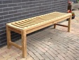 Bergamo 150 cm Teak Gartenbank ohne Rückenlehne