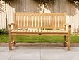 Teak-Gartenbank Bergamo 150 cm mit Rückenlehne