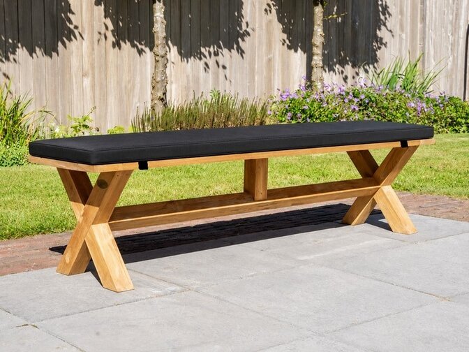Polster für Picknickbank 180 cm - Schwarz