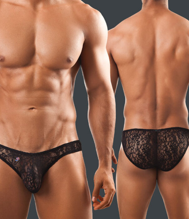 Bikini 01 Lace Transparant Zwart (055)