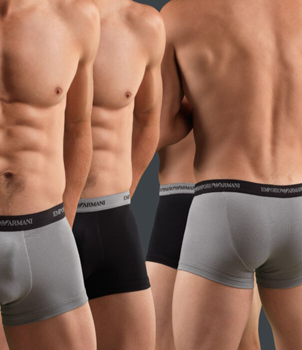 Man Knitted Boxer CC717 2-Pack Schwarz/Grau