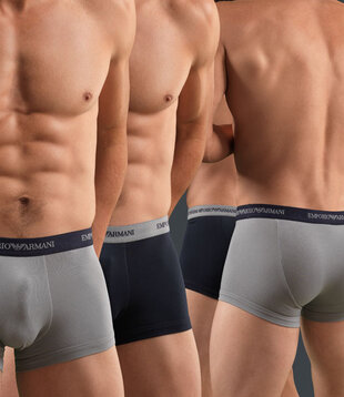 Man Knitted Boxer CC717 2-Pack Grijs/Blauw