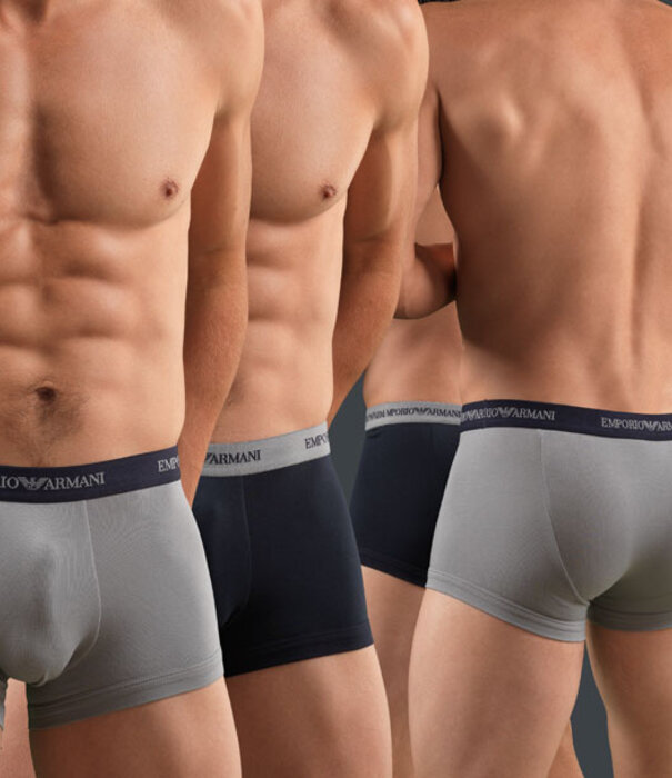 Man Knitted Boxer CC717 2-Pack Grau/Blau