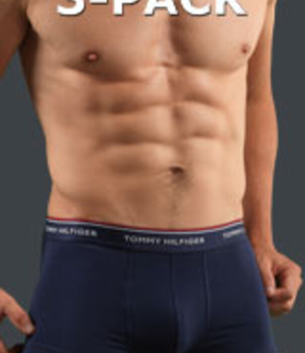 Premium Essential 3 pack hip boxershort 841 Blauw