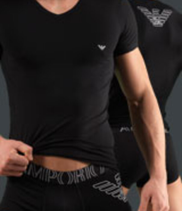 Emporio Armani V-Neck Loungewear T-Shirt CC735 Zwart