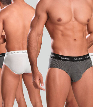 Calvin Klein Hip Slip 3-Pack U2661G Wit/Zwart/Grijs