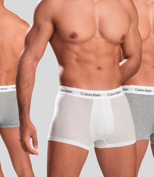 Calvin Klein Low Rise Boxershort 3-Pack U2664G Wit/Zwart/Grijs