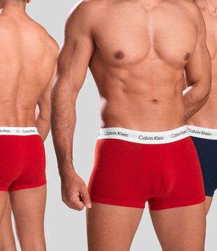 Calvin Klein Low Rise Boxershort 3-Pack U2664G Rood/Wit/Blauw