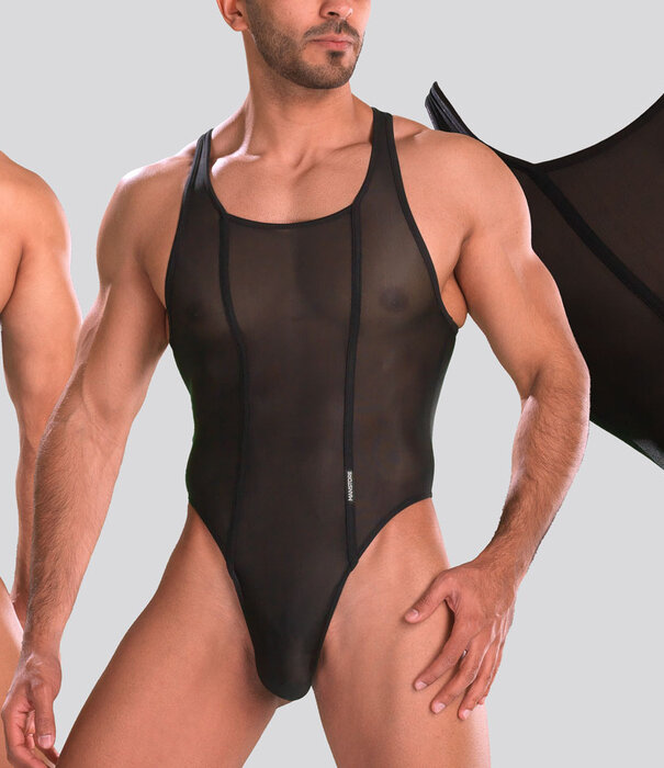 Manstore M101 String Body Transparant Zwart (055)