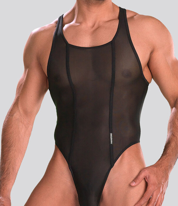 Manstore M101 String Body Transparant Zwart (055)