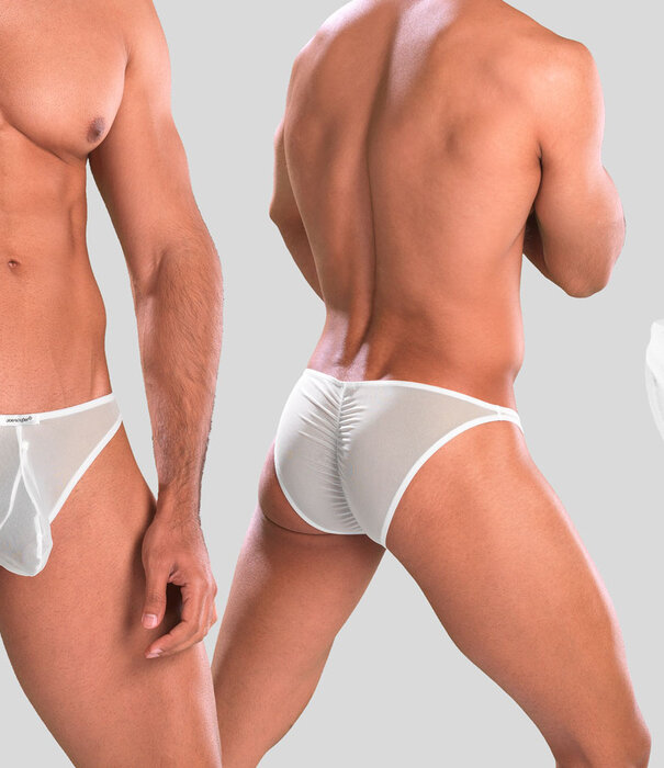 Joe Snyder Maxibulge Bikini Mesh 01 Transparant Wit (005)