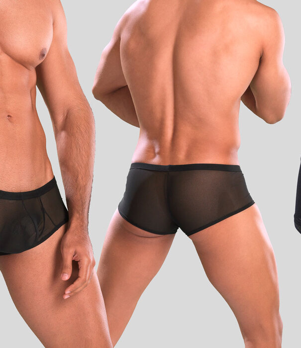 Joe Snyder Bulge Boxer Mesh 03 Transparant Zwart (055)
