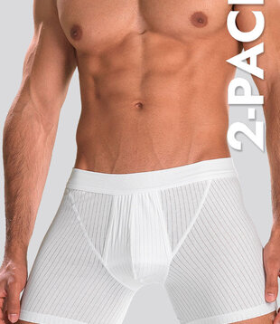 Schiesser Authentic Boxershort 2-Pack 399 Weiß
