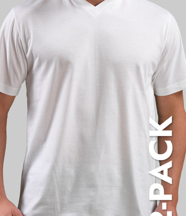 Schiesser American V-Neck T-Shirt 2-Pack 151 Wit