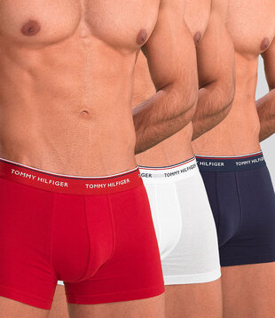 Tommy Hilfiger Premium Essentials Boxershort 3-Pack 842 Rood/Wit/Blauw