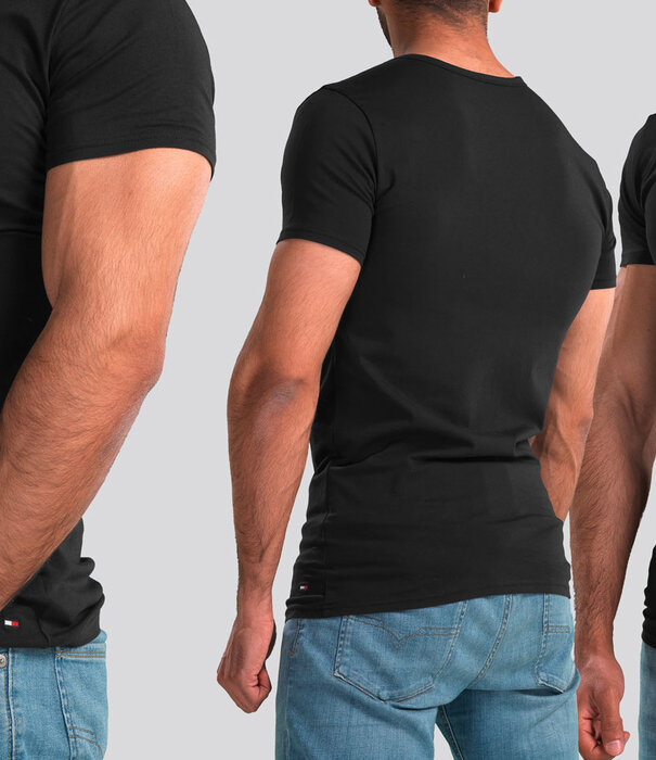 Tommy Hilfiger Premium Essentials V-Neck T-Shirt 3-Pack 767 Black