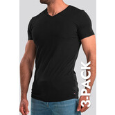 Tommy Hilfiger Premium Essentials V-Neck T-Shirt 3-Pack 767 Zwart