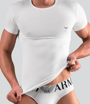 Emporio Armani Big Eagle Crew Neck T-Shirt CC735 Wit