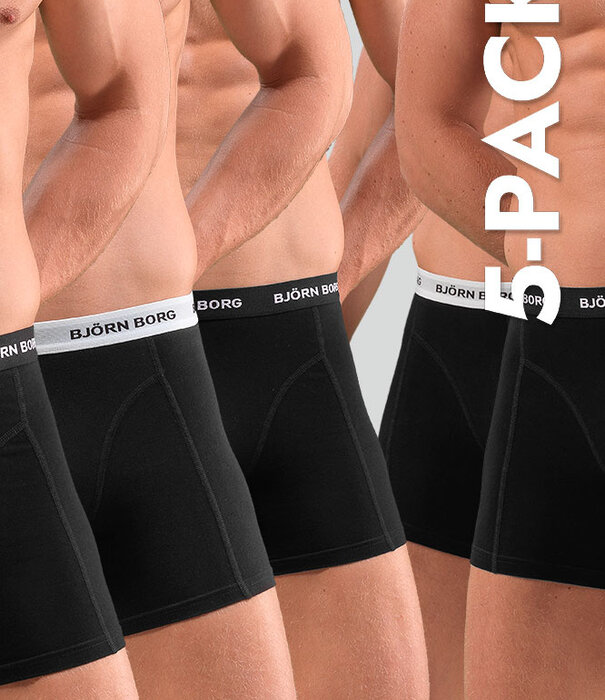 Bjorn Borg Essential Boxershort 5-Pack 1026 Schwarz